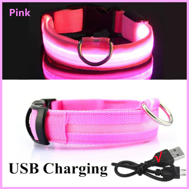 LED Glowing Adjustable Pet Collar