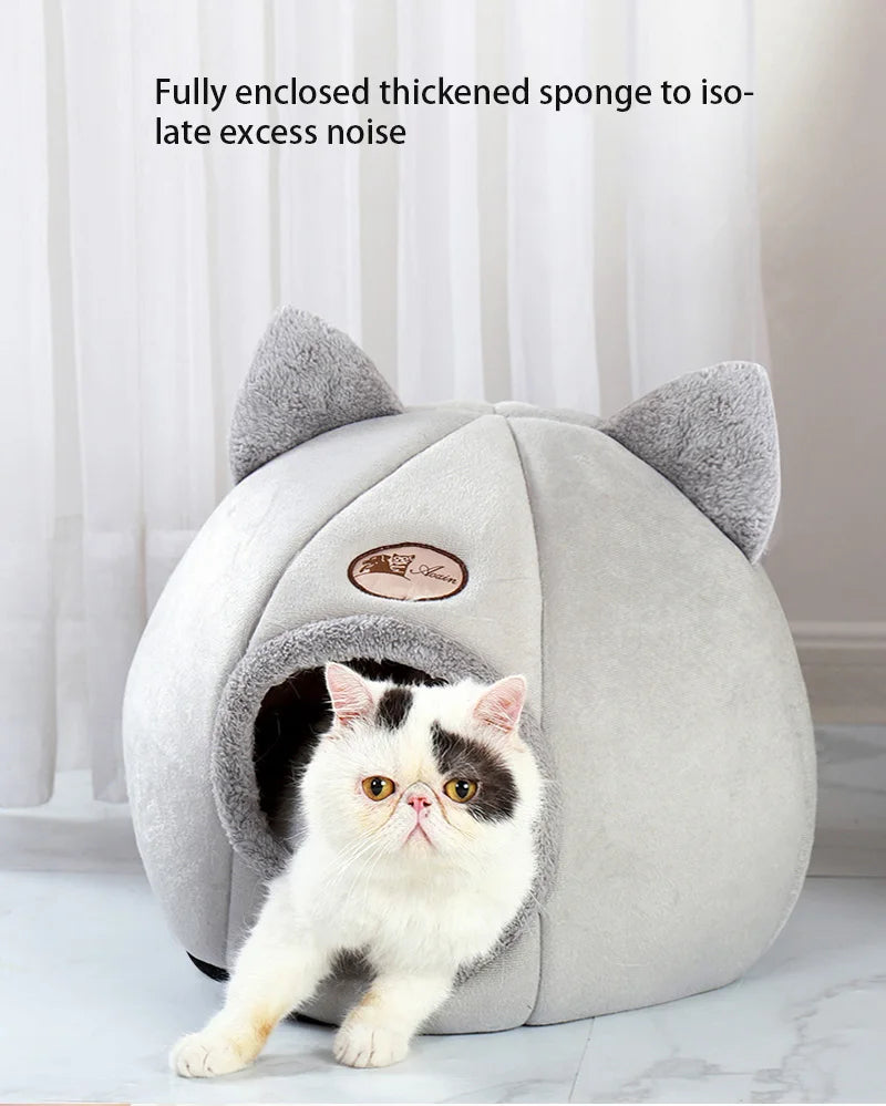 New Deep Sleep Comfort In Winter Cat Bed Iittle Mat Basket Small Dog House Products Pets Tent Cozy Cave Nest Indoor Cama Gato