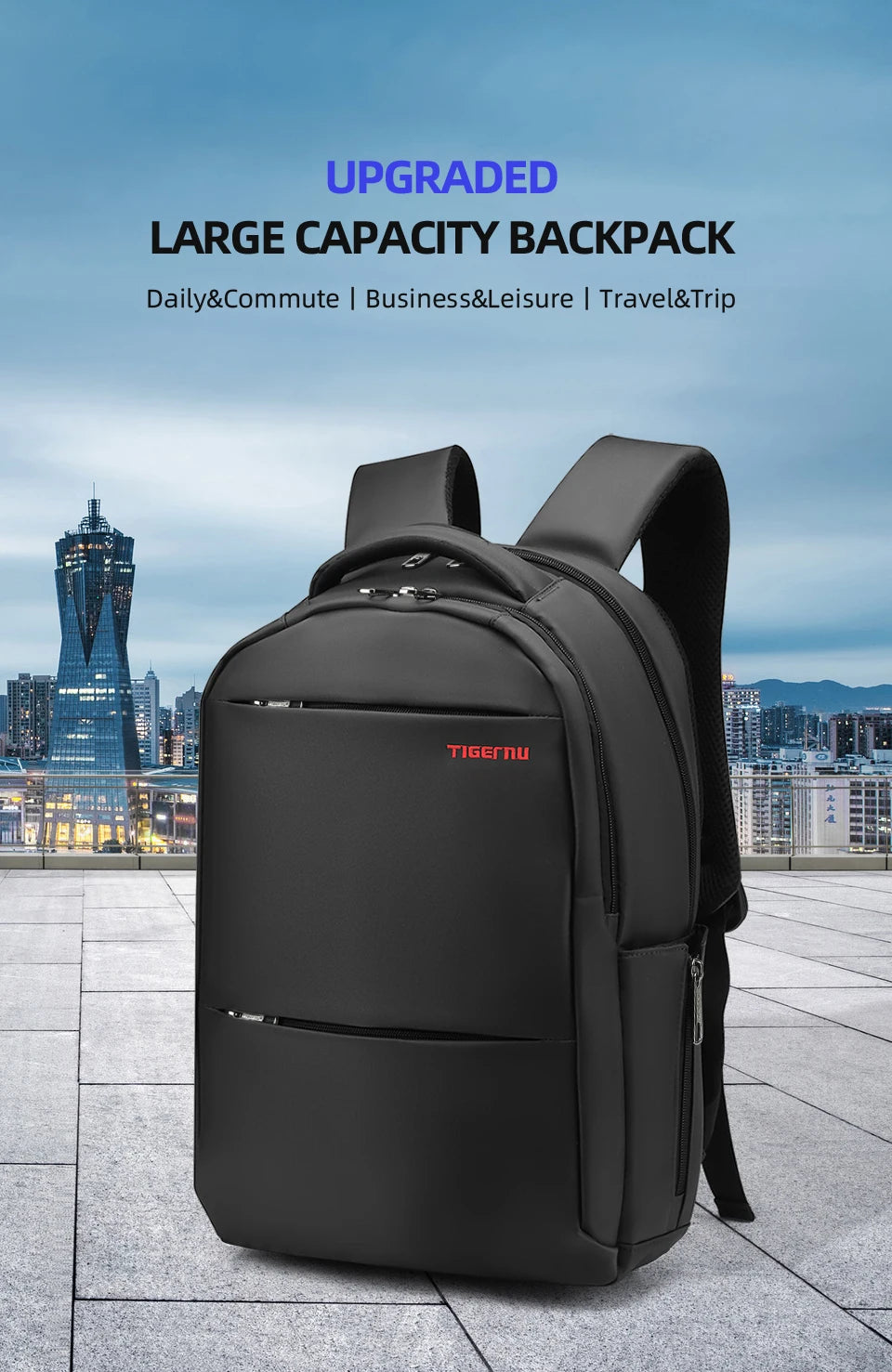 Lifetime Warranty Anti Theft Large Capacity 15.6 17 inch College Laptop Backpack Men Backpack Female Women Travel Bag Mochila