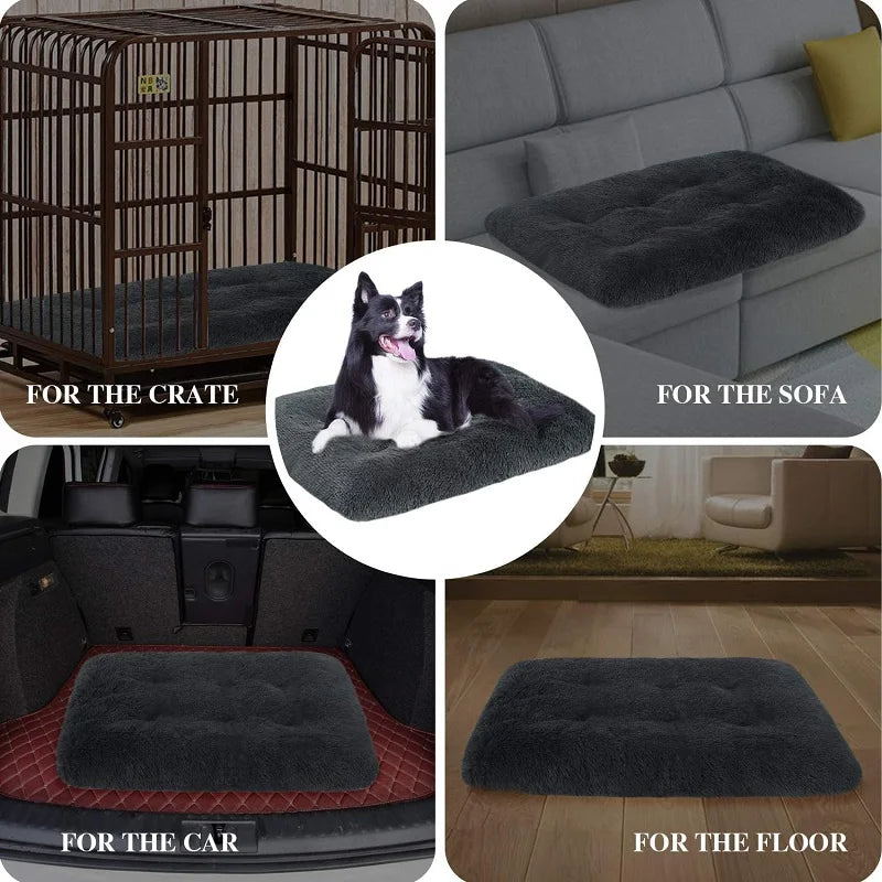 Long Plush Dog Bed Soft Dog House Pet Blanket For Small Large Dogs Cat Bed Mat Chihuahua Sofa Sleeping Cushion Pet Supplies