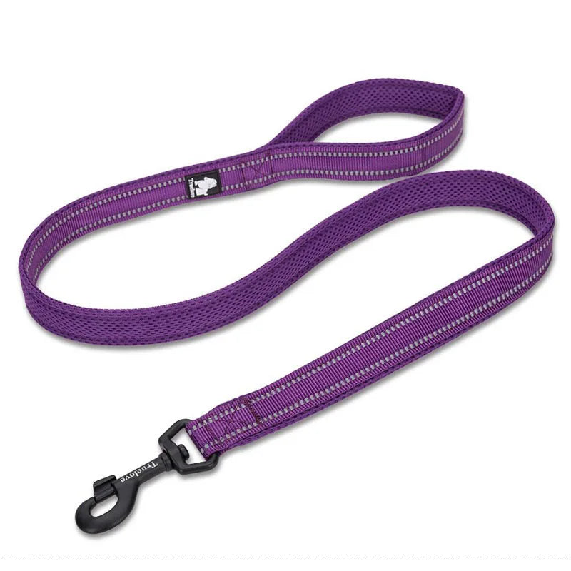 Truelove Soft Padded Mesh Dog Leash 3M Reflective Nylon Dog Leads Dog Pet Leash 11 Color 110cm Length Walking Training