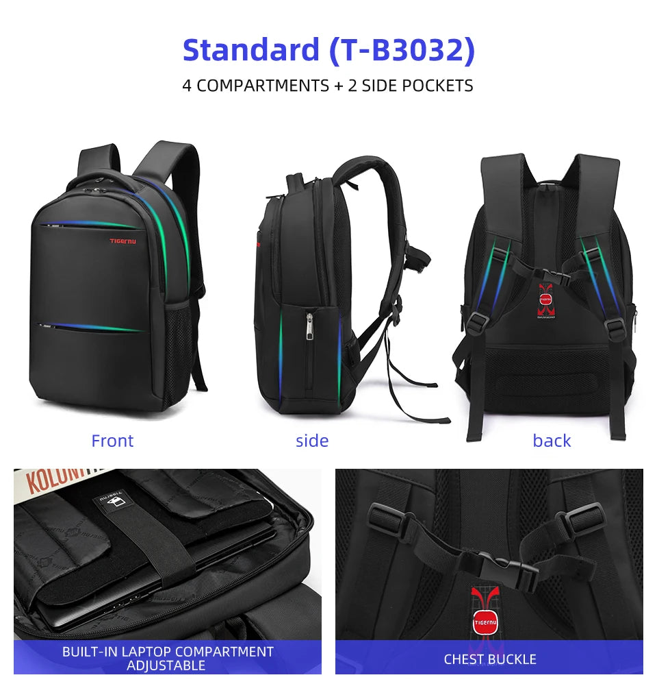 Lifetime Warranty Anti Theft Large Capacity 15.6 17 inch College Laptop Backpack Men Backpack Female Women Travel Bag Mochila