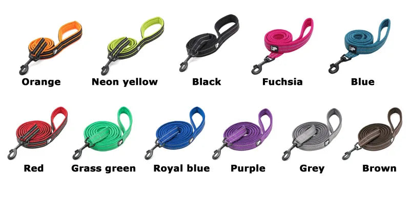 Truelove Soft Padded Mesh Dog Leash 3M Reflective Nylon Dog Leads Dog Pet Leash 11 Color 110cm Length Walking Training