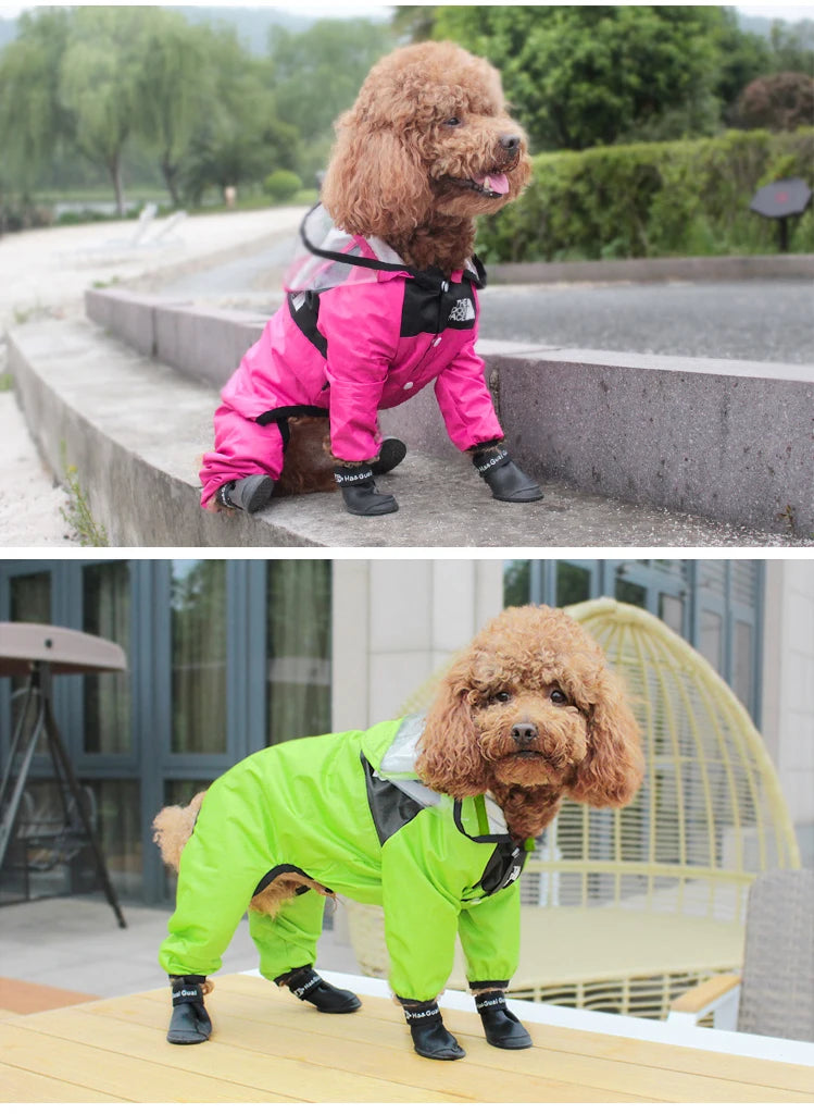 Pet Dog Raincoat The Dog Face Pet Clothes Jumpsuit Waterproof Dog Jacket Dogs Water Resistant Clothes for Dogs Pet Coat