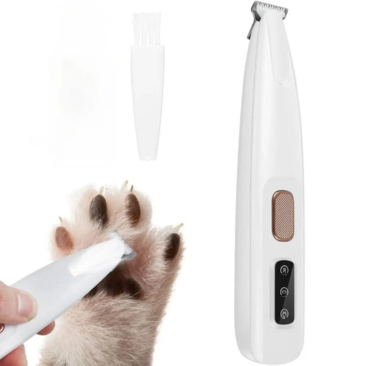 With LED Light Dog Paw Trimmer Fully Waterproof 18mm Widen Head Pet Hair Trimmer Intelligent with LED Display Dog Hair Clipper