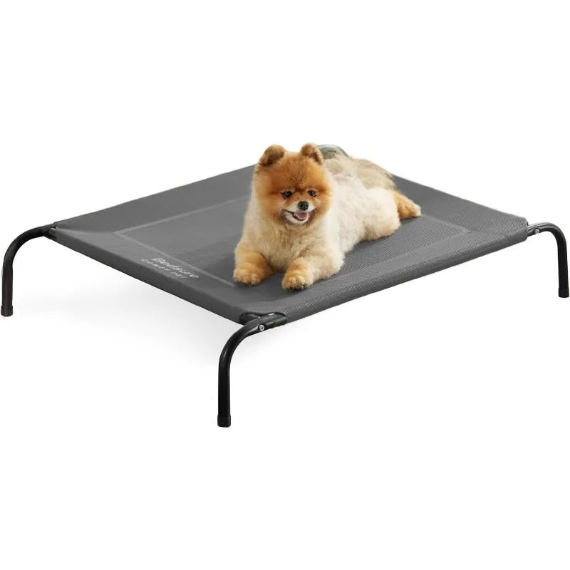 XL Elevated Outdoor Dog Bed - Raised Dog Cots Beds for Extra Large Dogs, Portable Indoor & Outdoor Pet Hammock Bed