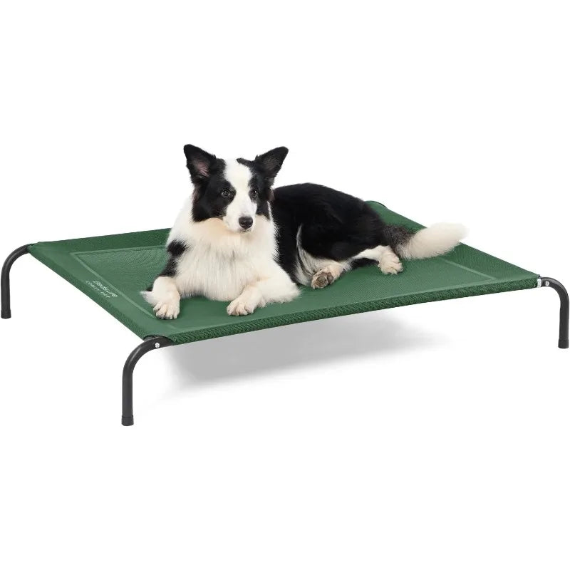 XL Elevated Outdoor Dog Bed - Raised Dog Cots Beds for Extra Large Dogs, Portable Indoor & Outdoor Pet Hammock Bed