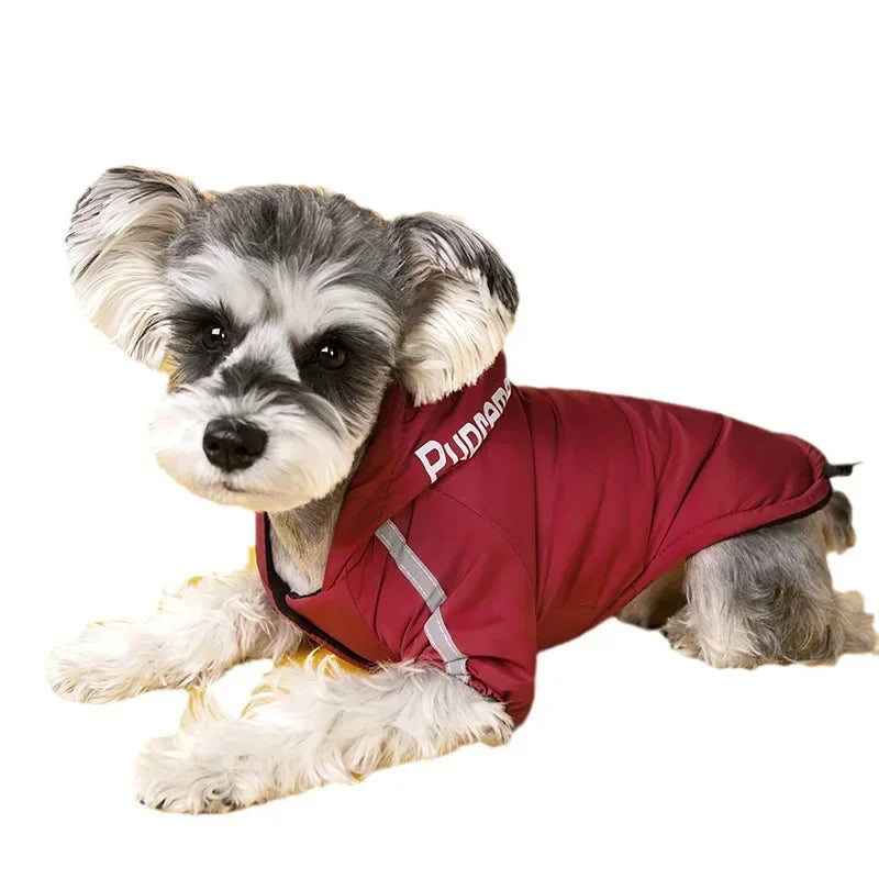 Pet Clothes Autumn Winter Pet Dog Reflective Waterproof Warm Coat Cotton Hooded Jacket FOR Small Medium Dog Clothes