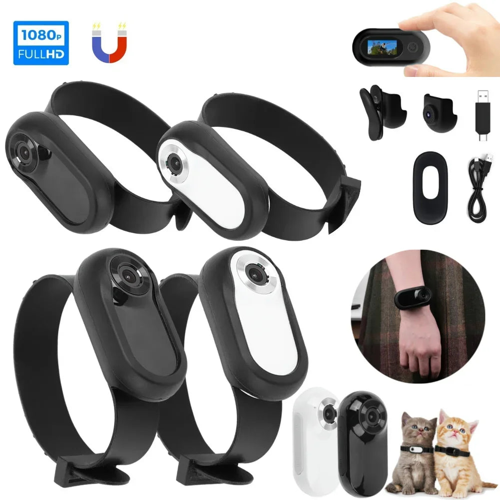 Pet Collar Camera HD 1080p Mini Sports Camera With Screen Video Recording Outdoor Wireless Camera Collar Pet Cat Decor Supplies