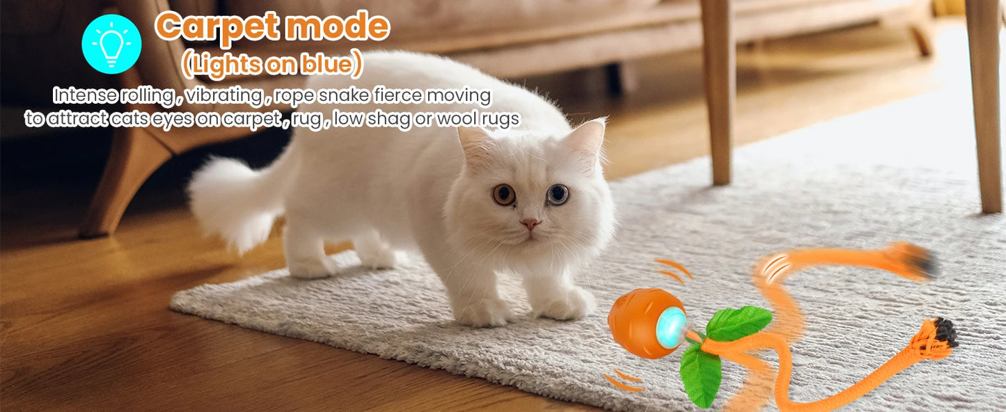 Interactive Cat Toy,3 Working Modes Irregular Motion Trajectory Cat Toys for Indoor Cats Self Play,Stimulates Cats Senses Funny