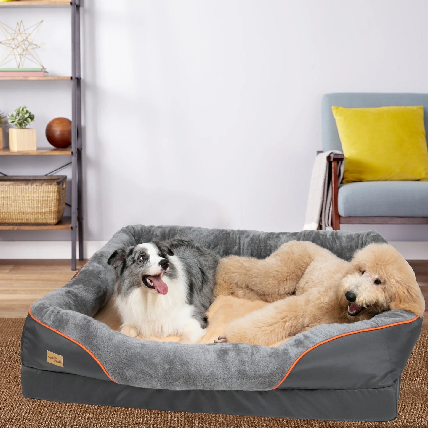 Large Dog Bed Soft Comfortable Anti Allergy Warm Fleece Removable Washable Cover Pet Bed Waterproof