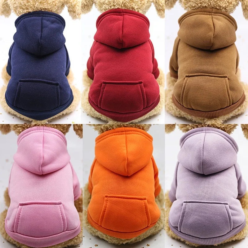 Dog Winter Hooded Sweatshirt for Small and Medium Doggy Pet Coat Puppy Cat Jacket Clothes Chihuahuas French Bulldog Costume