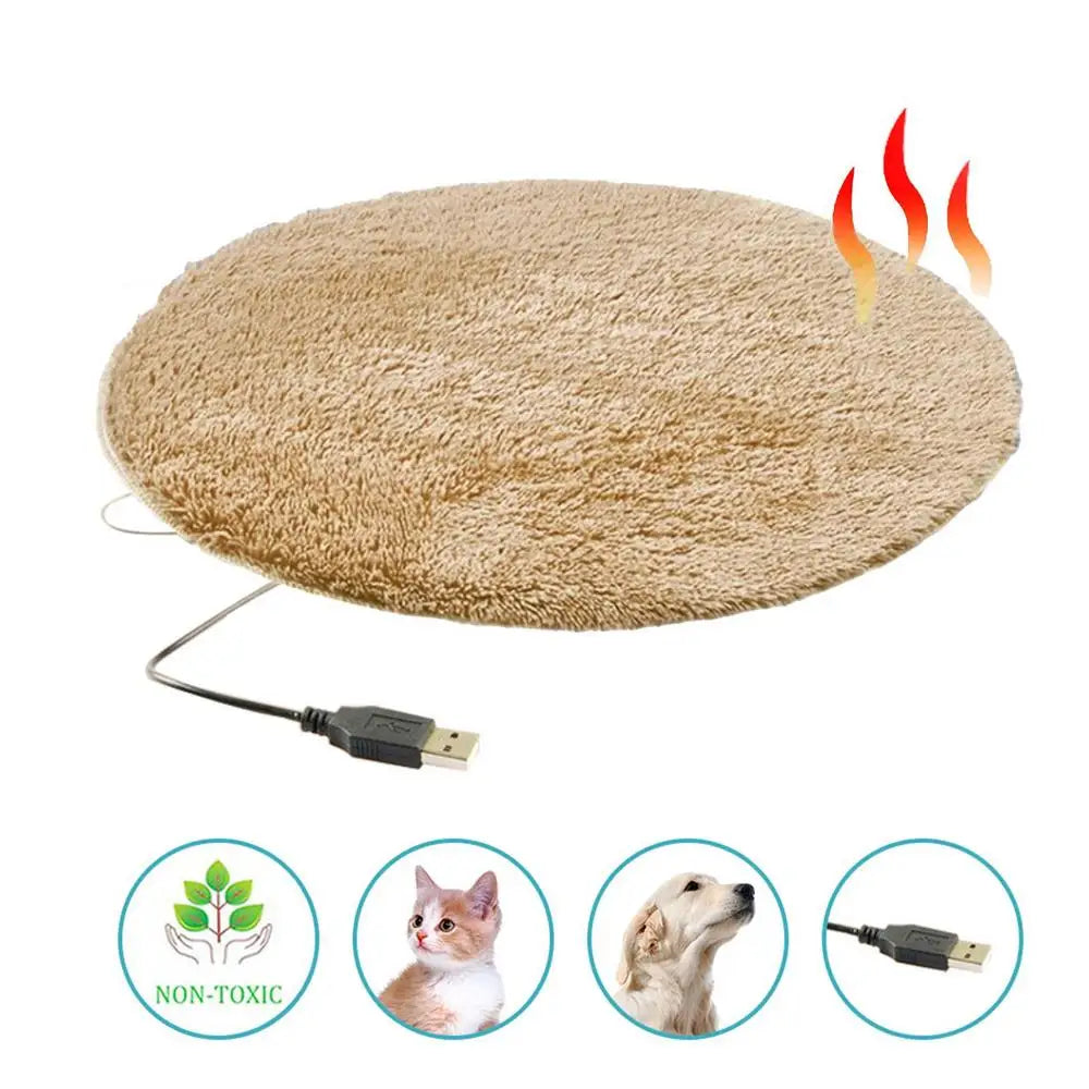 USB Pet Electric Blanket Plush Pad Blanket Cat Electric Heated Pad Anti-scratch Dog Heating Mat Sleeping Bed For Small Dog Cat