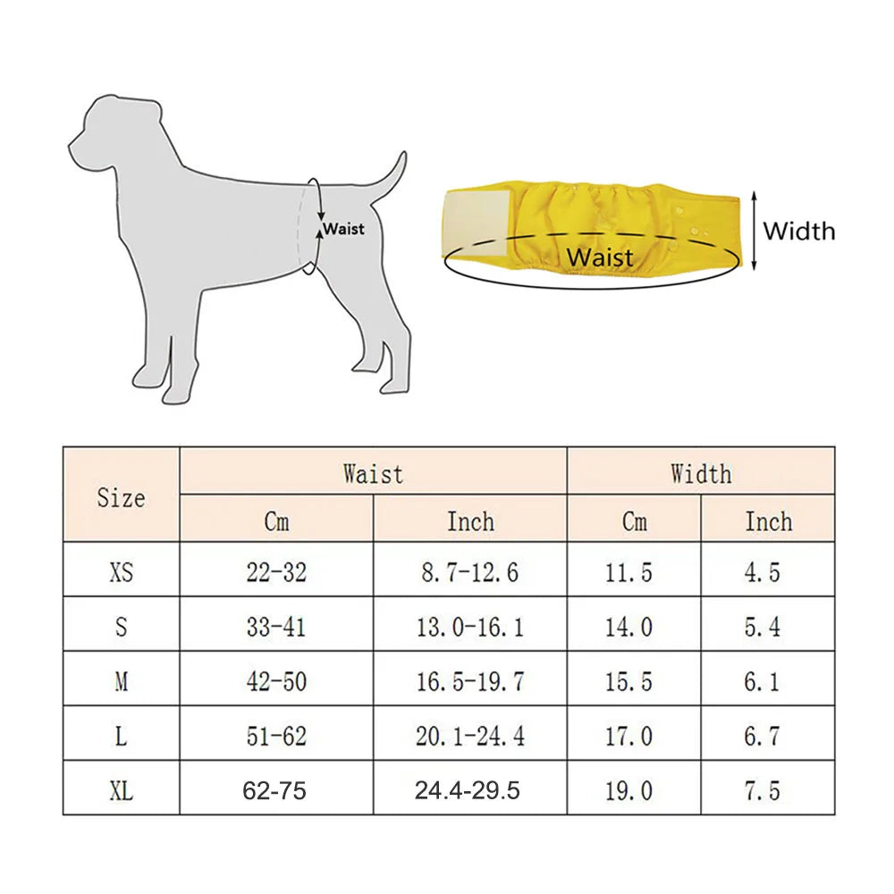 Male Dog Wrap Puppy Pet Male Dog Physiological Pants Sanitary Underwear Belly Band Nappies Cloth Cotton Diaper Wraps for Boy Dog