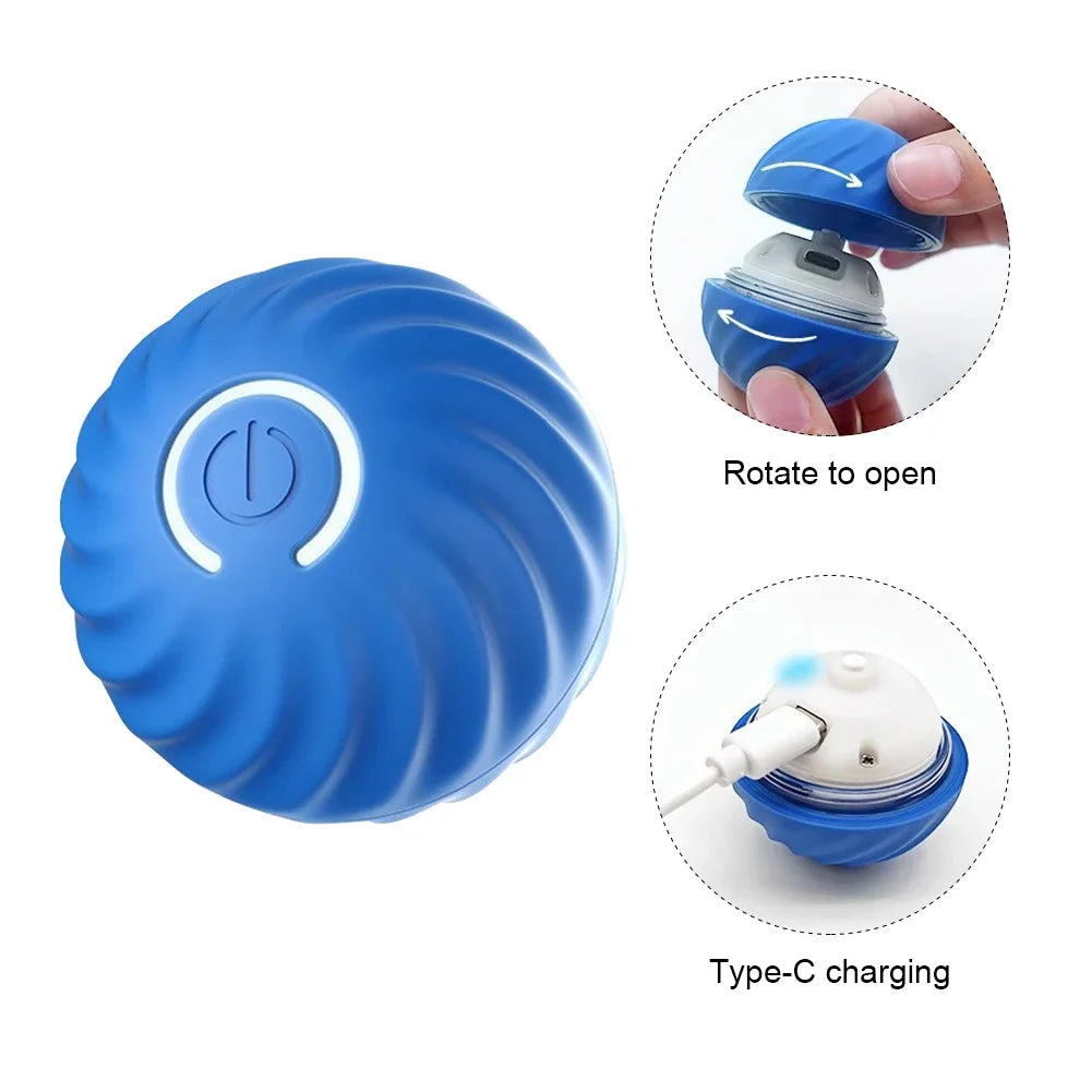 Interactive Pet Ball Toy Interactive Dog Toy Cat Dog Product Self Moving Motion Activated Ball Automatic Moving Ball Puzzle Toy