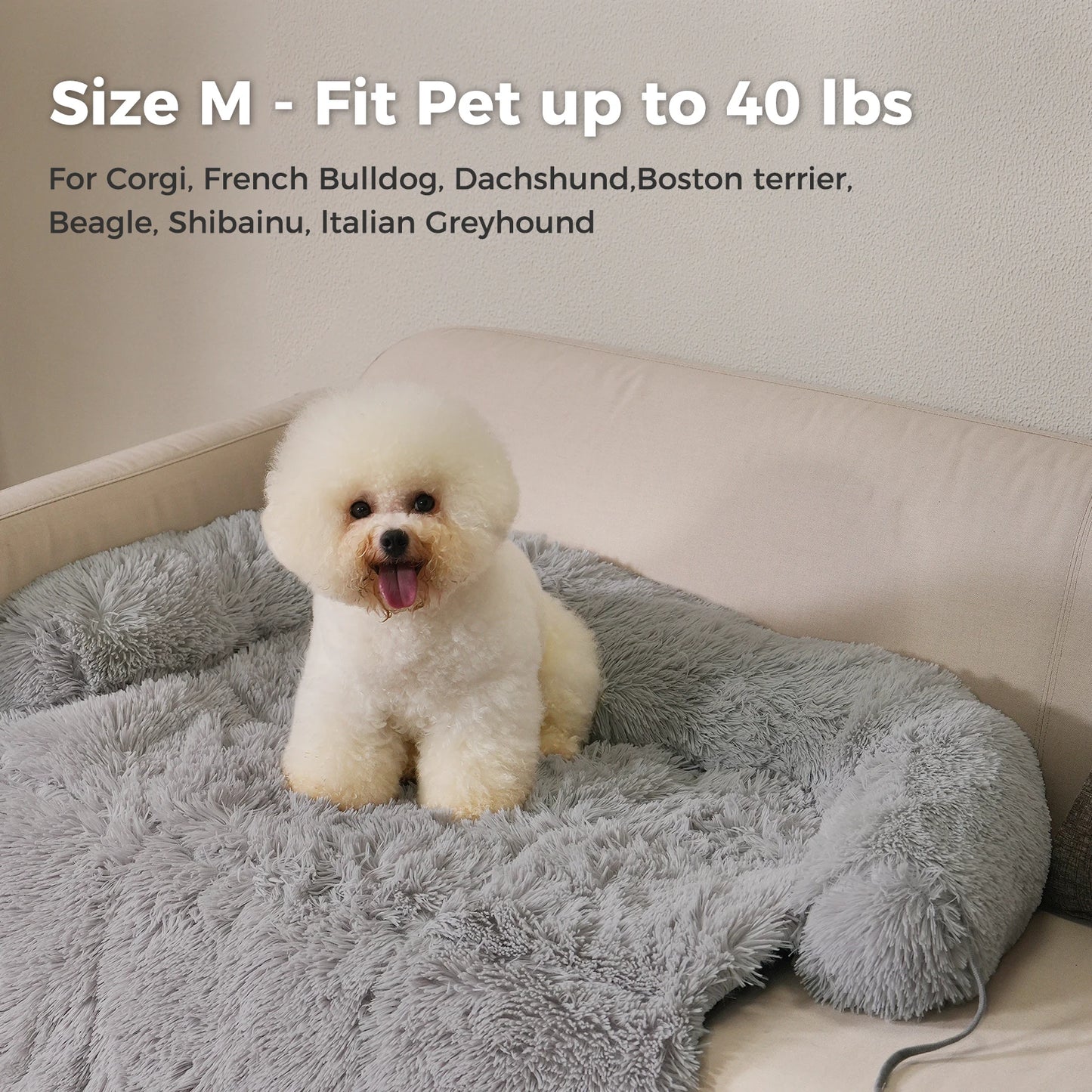 Fluffy Dog Bed Mat Dog Cat Sofa Winter Warm Pet Blanket Sleeping Bed for Dog Portable Dog House Washable Pet Kennel Puppy Pad