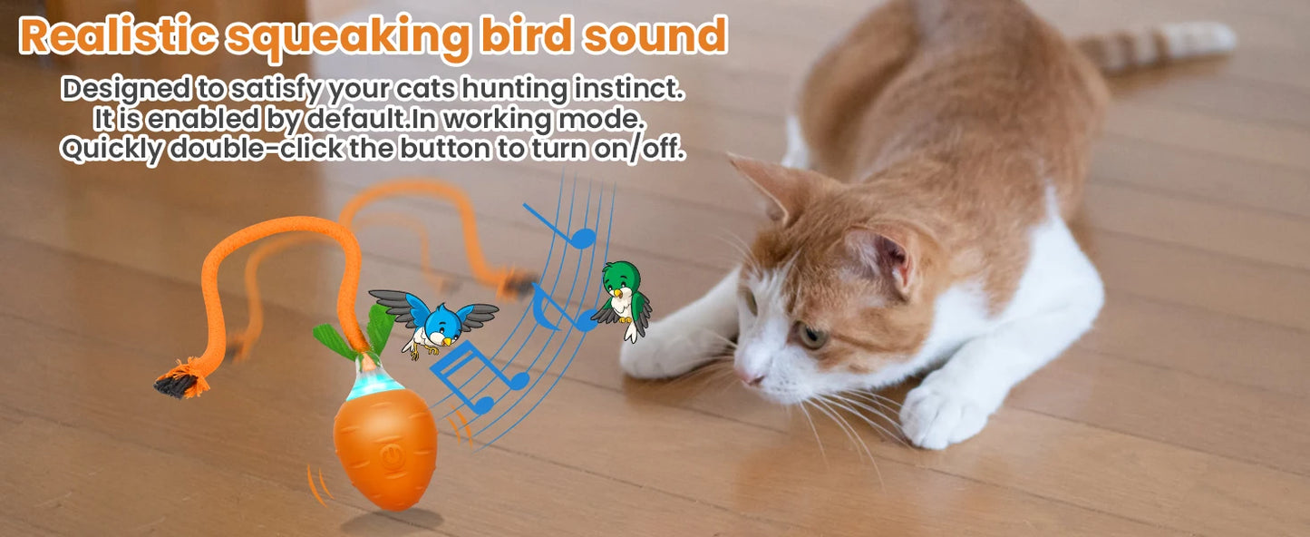 Interactive Cat Toy,3 Working Modes Irregular Motion Trajectory Cat Toys for Indoor Cats Self Play,Stimulates Cats Senses Funny