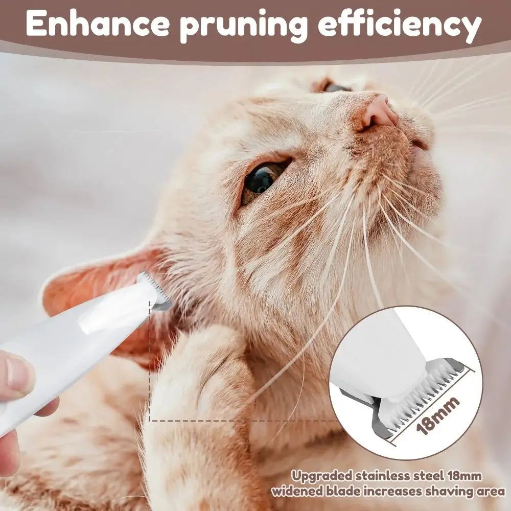 With LED Light Dog Paw Trimmer Fully Waterproof 18mm Widen Head Pet Hair Trimmer Intelligent with LED Display Dog Hair Clipper