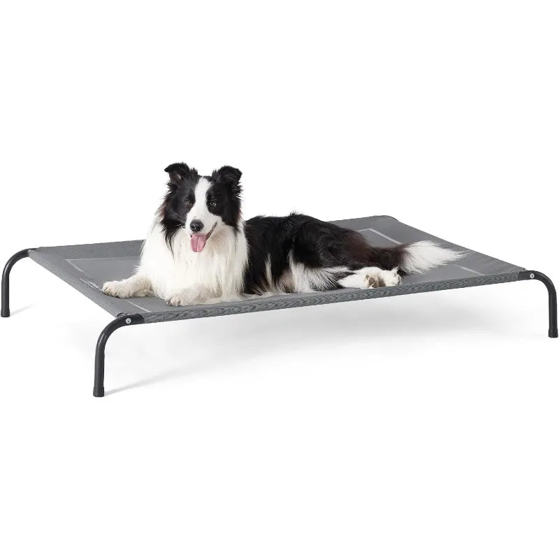 XL Elevated Outdoor Dog Bed - Raised Dog Cots Beds for Extra Large Dogs, Portable Indoor & Outdoor Pet Hammock Bed