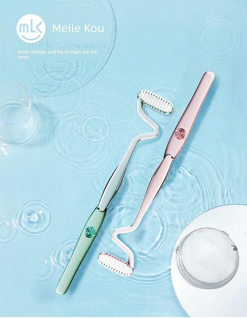 Melekou Special-Shaped Soft Fur Cleaning Massage Toothbrush