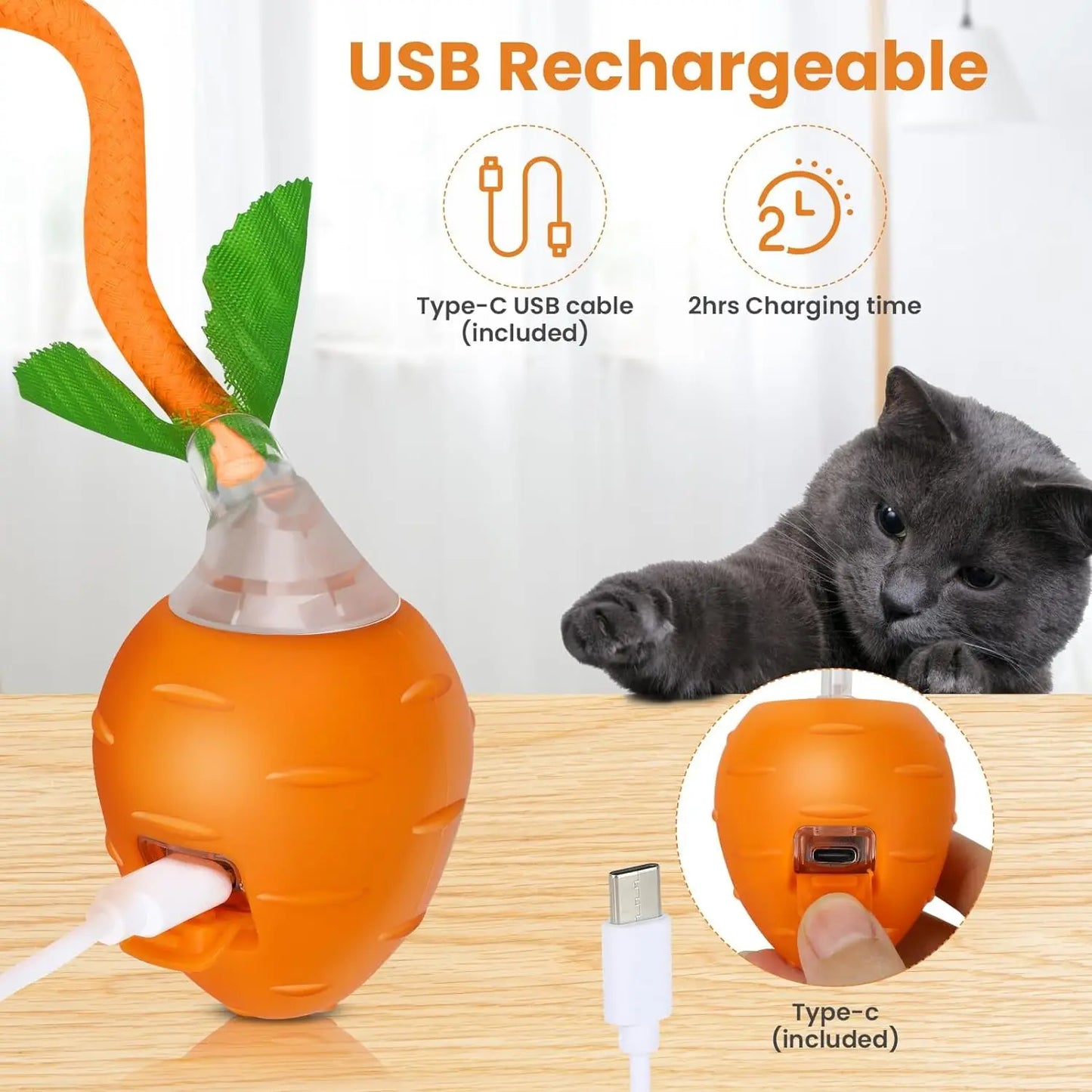 Interactive Cat Toy,3 Working Modes Irregular Motion Trajectory Cat Toys for Indoor Cats Self Play,Stimulates Cats Senses Funny