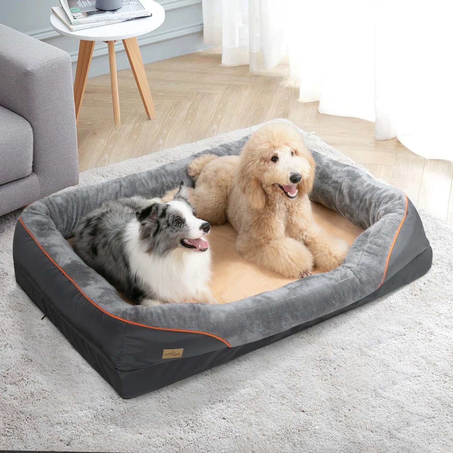 Large Dog Bed Soft Comfortable Anti Allergy Warm Fleece Removable Washable Cover Pet Bed Waterproof