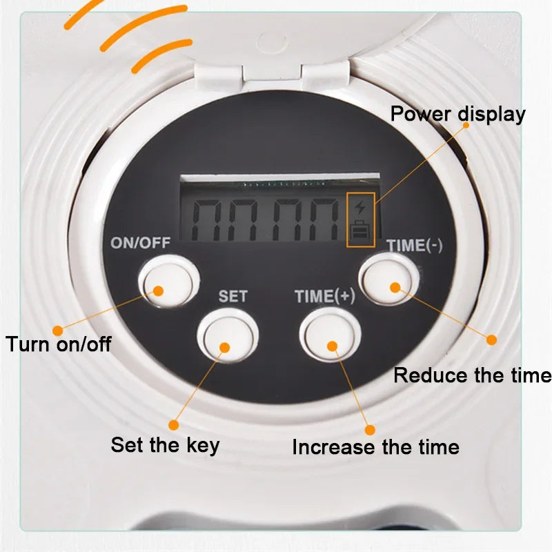 Pet Automatic Feeder Portion Control Digital Timer Detachable Dogs Cats Anti Slip 6 Meal Trays with Voice Recorder Dry Wet Food