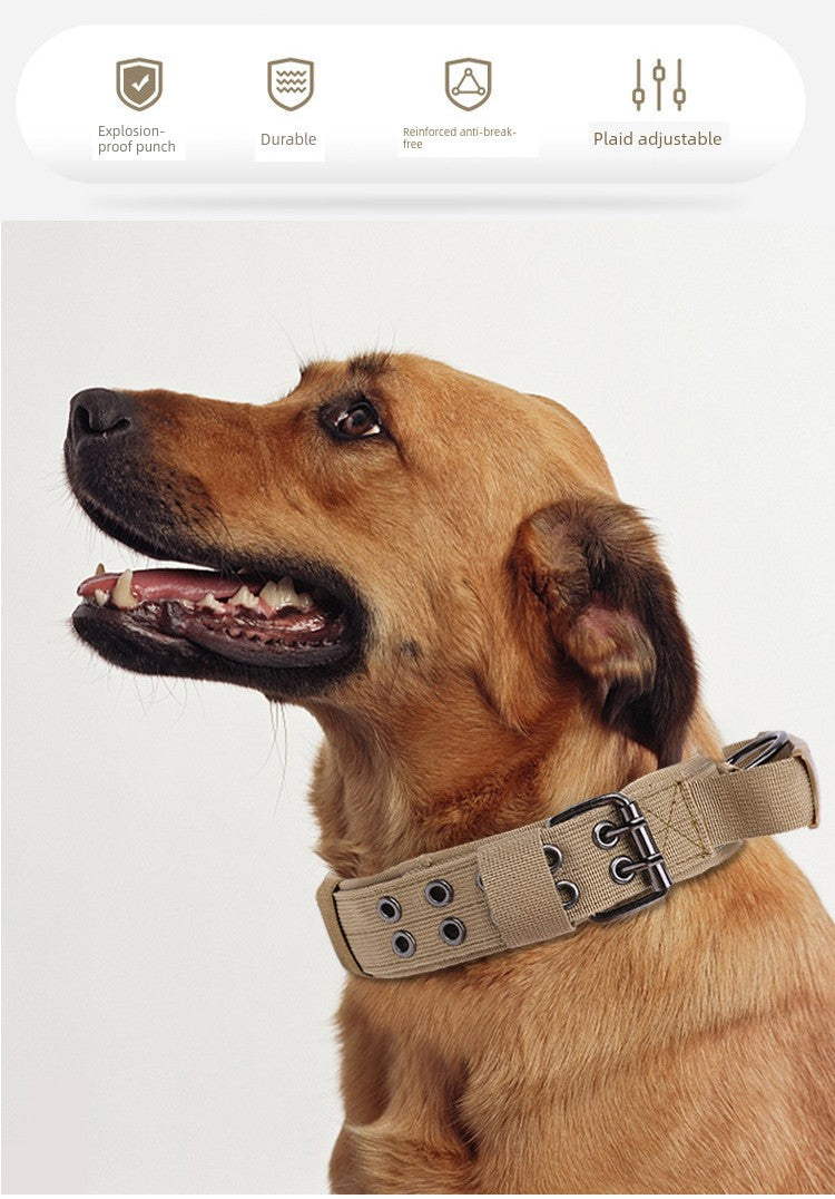 Dog Tactical Collar Medium Large Dog Quick Release Collar Golden Retriever Malinois German Shepherd Explosion-Proof Dog Collar Dog Leash Hand Holding Rope