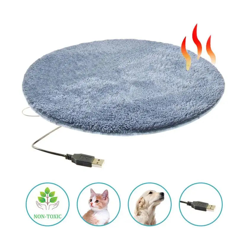 Pet Electric Blanket USB Heating Pad Dog Cat Warm Bed Mat Pet Dog Sofa Cushions Thickened Soft Pad Cushion Car Floor Protector