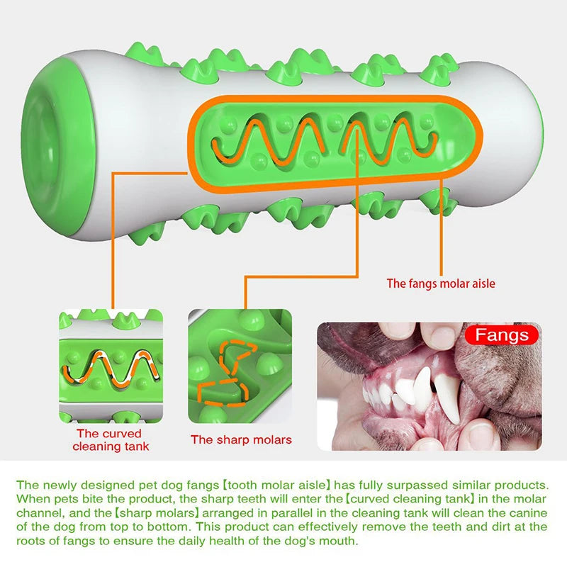 New Dog Toy Teeth Grinding Rod Anti Grinding Tooth Cleaning Bone Dog Tooth Brush Interactive Toy Chewing Pet Leakage Toy