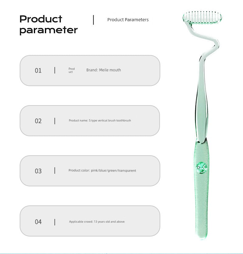 Melekou Special-Shaped Soft Fur Cleaning Massage Toothbrush