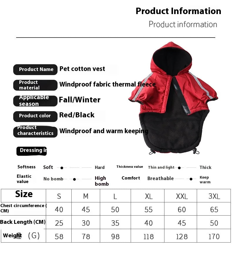 Pet Coat For Small Medium Dogs Waterproof Dogs Clothes Reflective Winter Warm Fleece Dog Jackets Puppy Raincoat Chihuahua Outfit