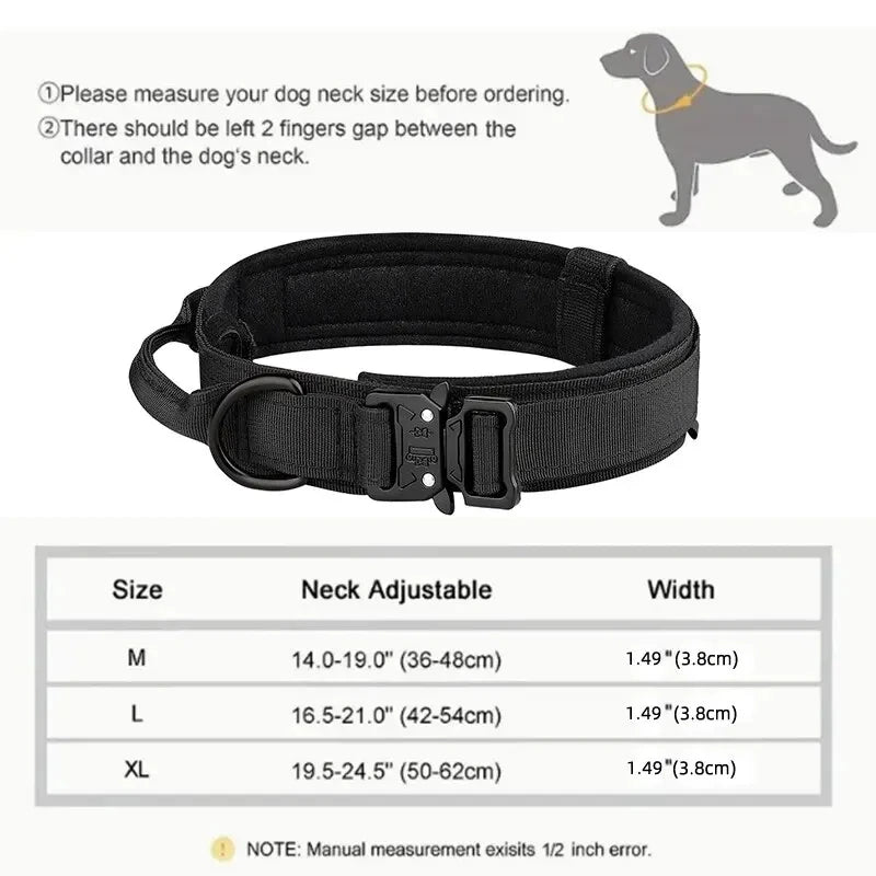 Pet Tactical Dog Collar And Leash Military Adjustable Duarable Nylon Leashs For Medium Large German Shepard Training Accessories