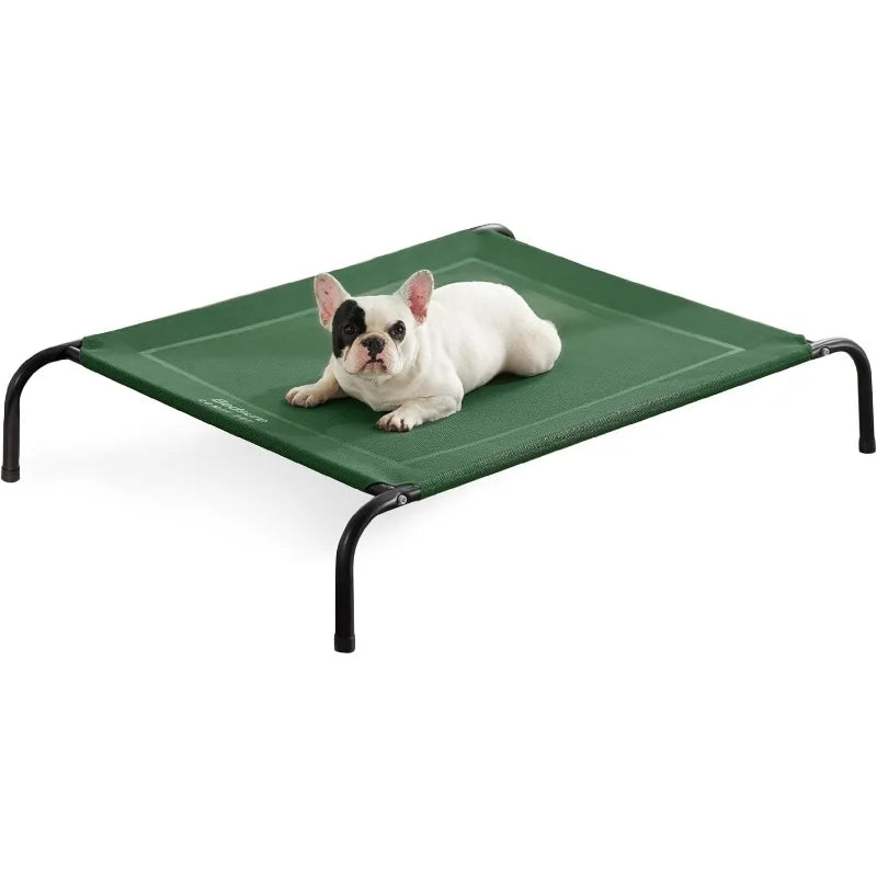 XL Elevated Outdoor Dog Bed - Raised Dog Cots Beds for Extra Large Dogs, Portable Indoor & Outdoor Pet Hammock Bed