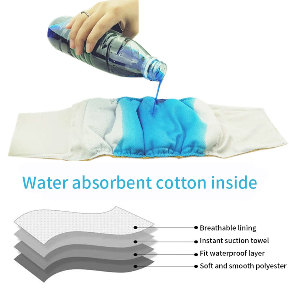 Male Dog Wrap Puppy Pet Male Dog Physiological Pants Sanitary Underwear Belly Band Nappies Cloth Cotton Diaper Wraps for Boy Dog