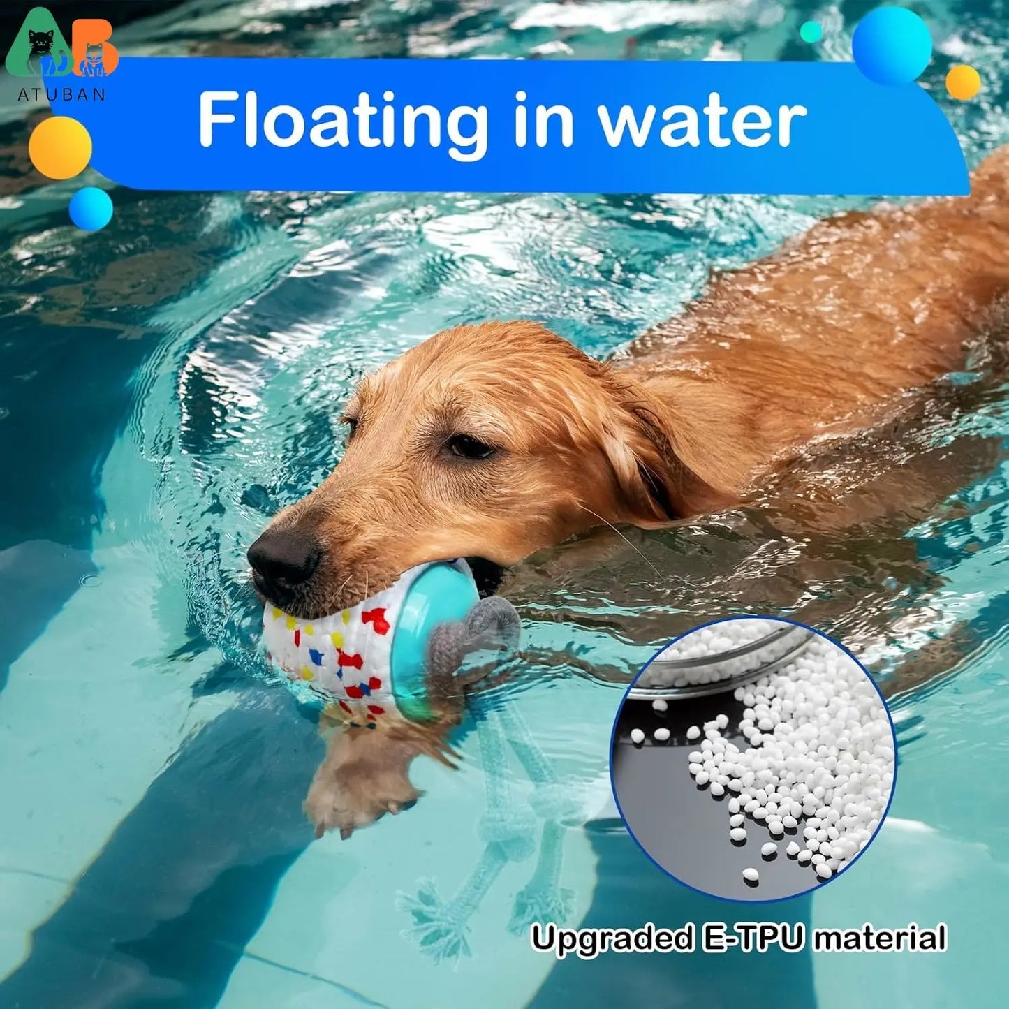 Interactive Dog Toys Automatic,Indoor Moving Dog Toy,Outdoor Floating Dog Water Toy,Motion Activated/Dog Balls to Keep Them Busy