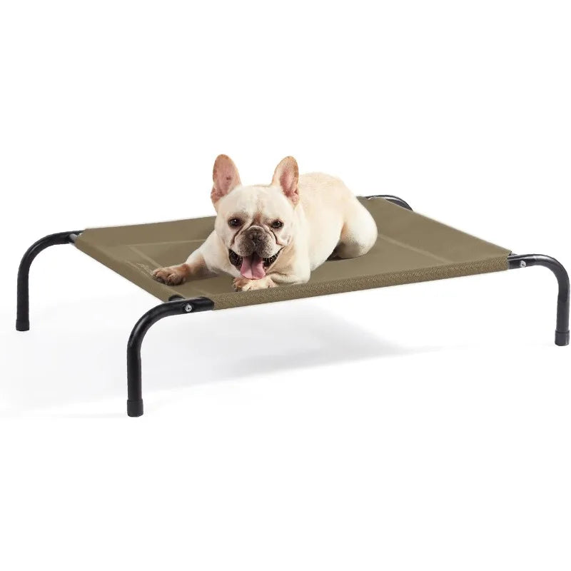 XL Elevated Outdoor Dog Bed - Raised Dog Cots Beds for Extra Large Dogs, Portable Indoor & Outdoor Pet Hammock Bed