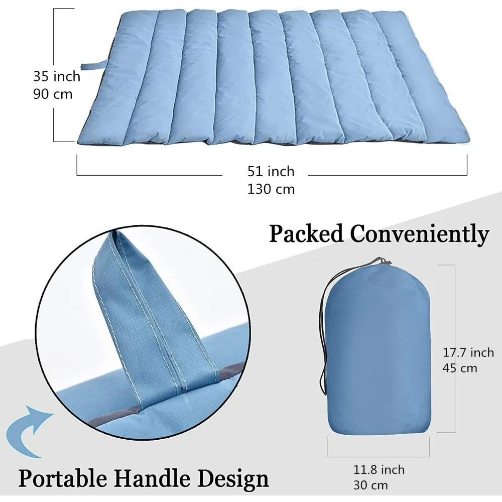 Outdoor Dog Bed, Waterproof, Washable, Large Size, Durable, Water Resistant, Portable and Camping Travel Pet Mat 51X35