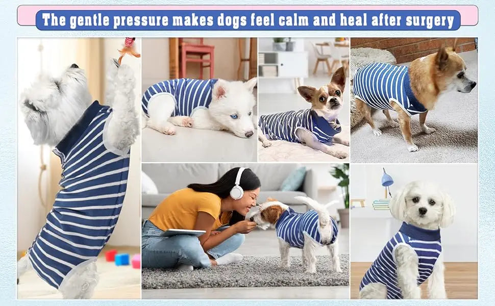 Dog Recovery Suit Abdominal Wound Surgical Clothes Dogs Anti-Licking Pet Onesies Vest Post Surgery Dog Sterilization Suit