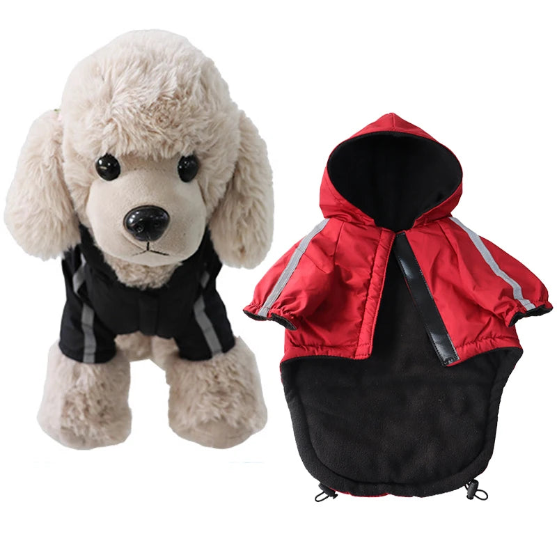 Waterproof Dogs Clothes Reflective Pet Coat For Small Medium Dogs Winter Warm Fleece Dog Jackets Puppy Raincoat Chihuahua Outfit