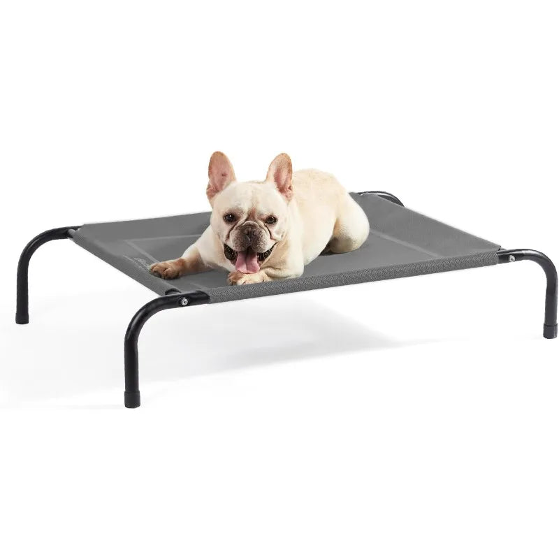 XL Elevated Outdoor Dog Bed - Raised Dog Cots Beds for Extra Large Dogs, Portable Indoor & Outdoor Pet Hammock Bed