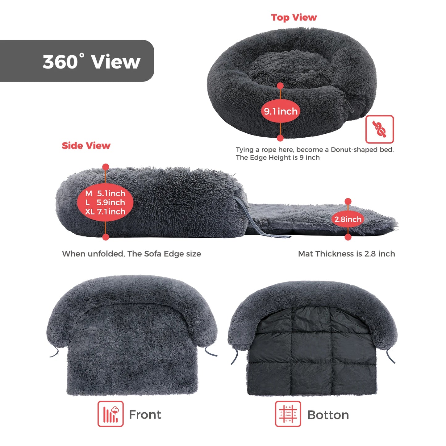 Fluffy Dog Bed Mat Dog Cat Sofa Winter Warm Pet Blanket Sleeping Bed for Dog Portable Dog House Washable Pet Kennel Puppy Pad