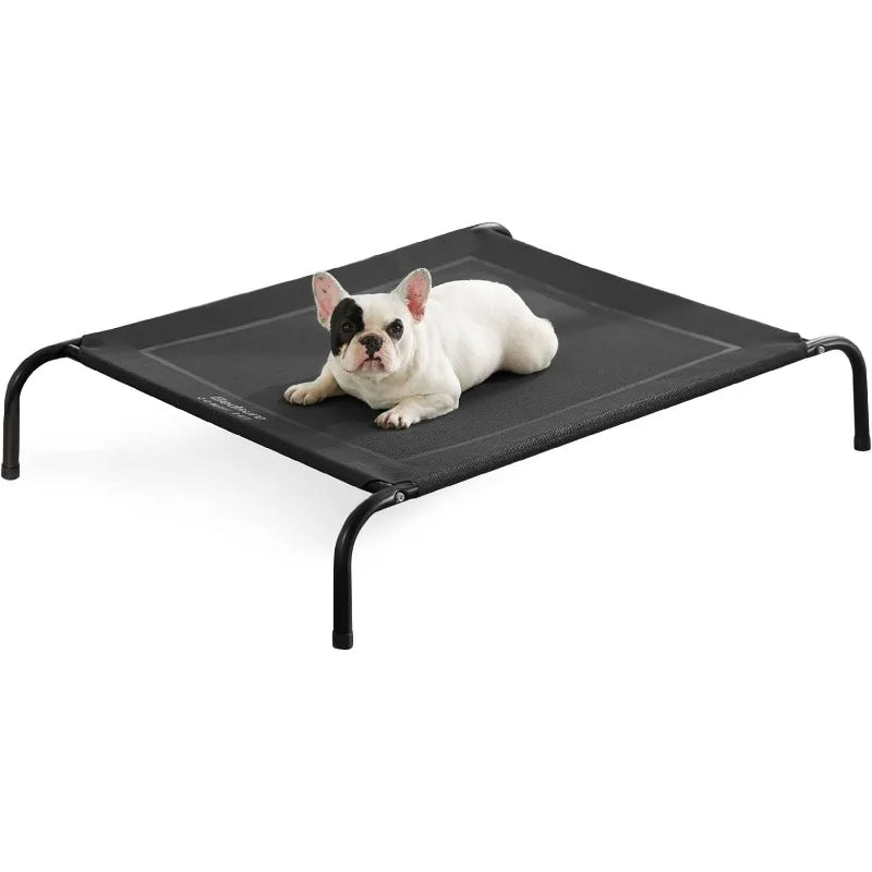 XL Elevated Outdoor Dog Bed - Raised Dog Cots Beds for Extra Large Dogs, Portable Indoor & Outdoor Pet Hammock Bed