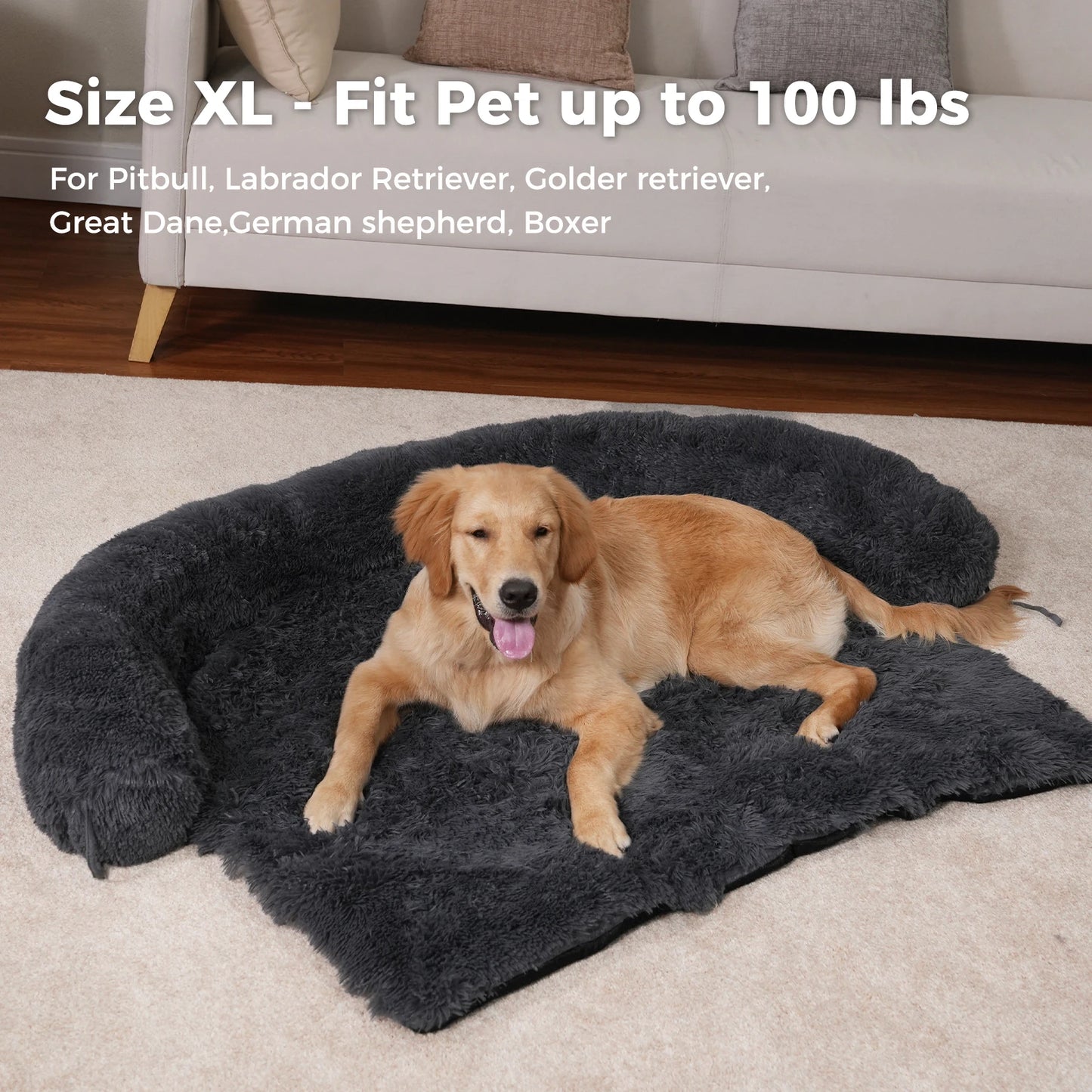 Fluffy Dog Bed Mat Dog Cat Sofa Winter Warm Pet Blanket Sleeping Bed for Dog Portable Dog House Washable Pet Kennel Puppy Pad