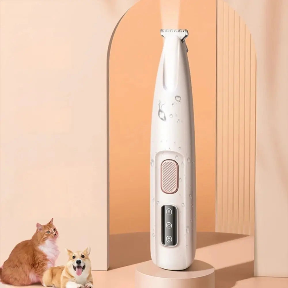 With LED Light Dog Paw Trimmer Fully Waterproof 18mm Widen Head Pet Hair Trimmer Intelligent with LED Display Dog Hair Clipper