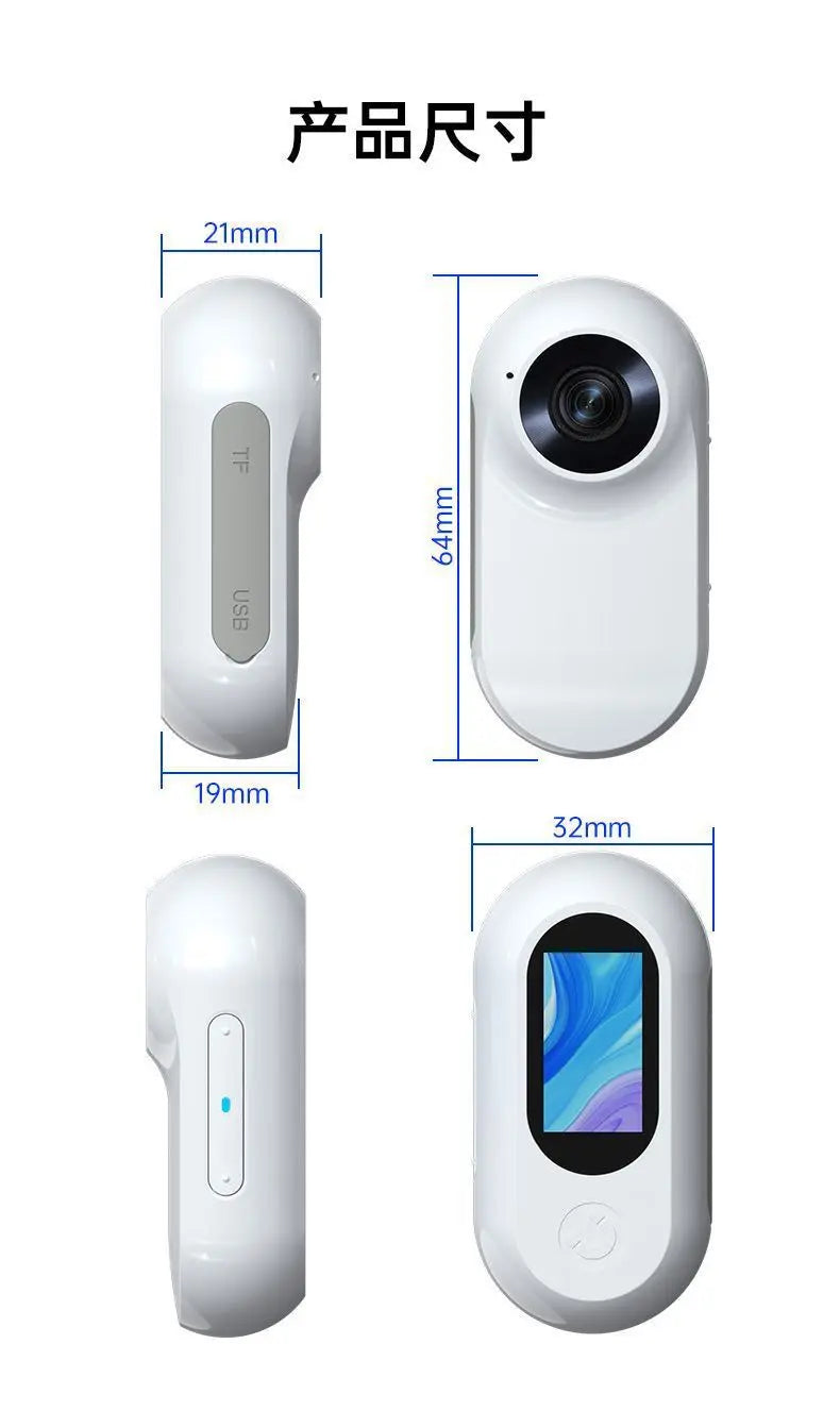 Portable Thumb Pet Camera HD 1080p Detachable Pet Recorder Anti-shake Cat and Dog View Camera Collar Outdoor Sports