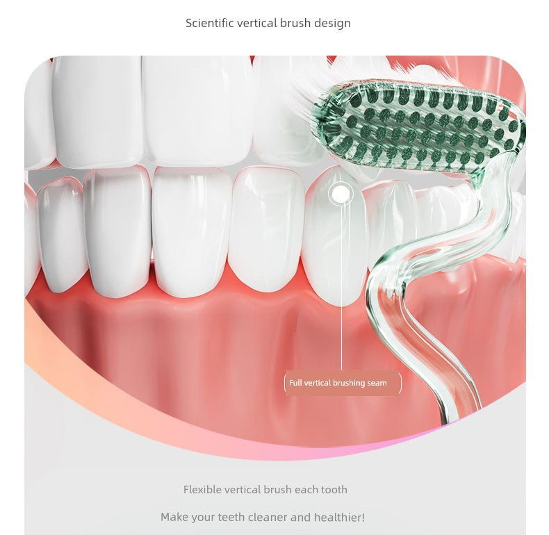 Melekou Special-Shaped Soft Fur Cleaning Massage Toothbrush